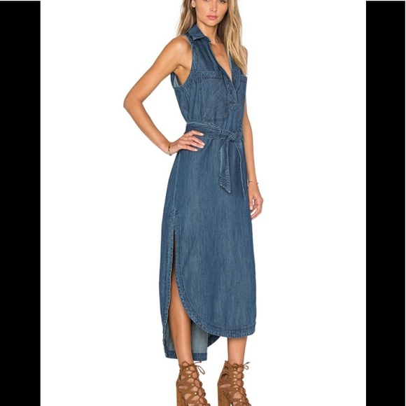 Free People Dresses & Skirts - Free People Cecilia Maxi Shirt Dress Denim S